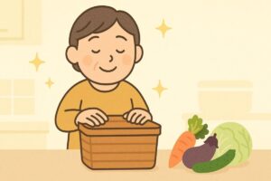 ぬか床との前向きな終わり方を表すやさしいまとめ用イラスト