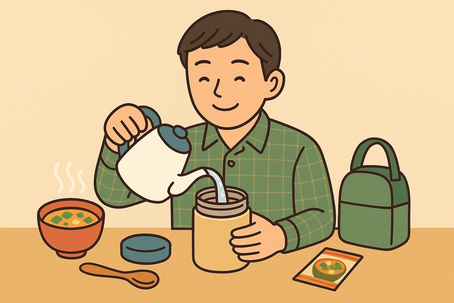 これがスープジャーの新常識！お湯だけ持っていくことの利点