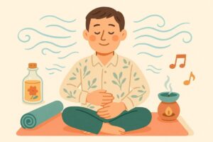 呼吸法やリラックスで息止めを向上させるイラスト