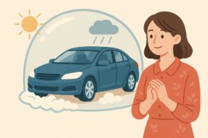 泡ブローコートで車が長期的に守られているイメージ