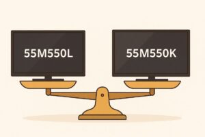 55M550Lと55M550Kを比較するまとめイラスト